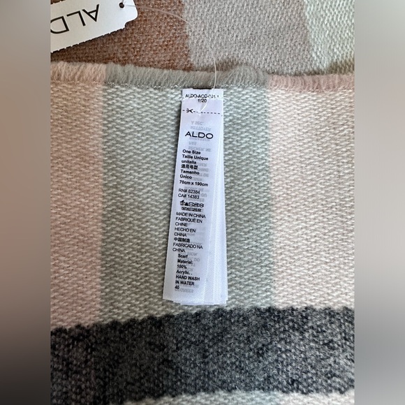 ALDO Lovely Light Pastel Colours Soft Woven Scarf 70cm x 190cm - Picture 2 of 4